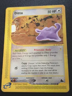 Ditto 51/144 Pokemon Skyridge Card Non Holo MP 2003 - Image 1