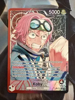 Koby Alternate Art OP11-001 L A Fist of Divine Speed Foil One Piece Card Game - Image 1