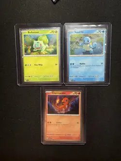 Bulbasaur Charmander Squirtle Pokemon Cards Cosmos Promo Set 046 047 048 NM 151 - Image 1