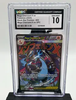 Mega Charizard X ex 023 Black Star Promos Holo Promo CGC 10 Pokemon Card 2025 - Image 1