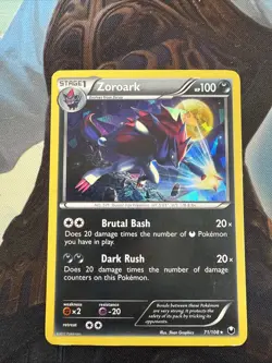 Pokemon TCG Zoroark Cracked Ice Holo Dark Explorers Card 71/108 - Image 1
