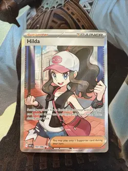 Hilda 164/086 Full Art Ultra Rare White Flare Holo Pokemon TCG Card - Image 1