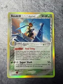 2005 Beedrill 1/113 Delta Species Reverse Holo Rare LP Pokemon TCG Card - Image 1