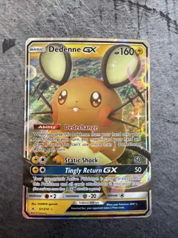 Pokemon TCG Dedenne GX Ultra Rare Card Unbroken Bonds 57/214 - Image 1
