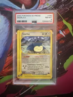 Pokemon Skyridge #100 Snorlax 2003 PSA 8 NM-MT English e-Card Series - Image 1
