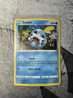 Pokemon TCG Sobble SWSH073 Sword & Shield Black Star Promo Cosmos Holo Card - Image 1