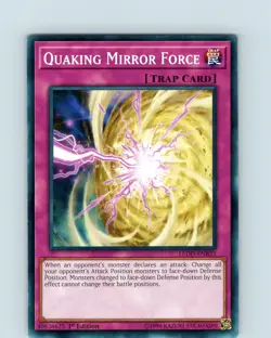 Yu-Gi-Oh TCG Quaking Mirror Force LEDD-ENB23 1st Edition Regular Common Card NM - Image 1