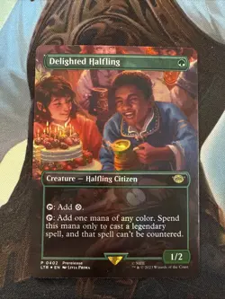 Delighted Halfling (Borderless) Universes Beyond: The Lord of the Rings:...Foil - Image 1