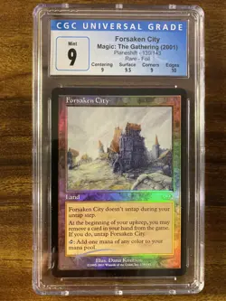 MTG✨FORSAKEN CITY FOIL✨Planeshift CGC Quad 9’s++ MINT RARE Land 2001 LOW POP ! - Image 1