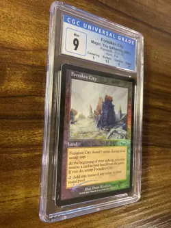 MTG✨FORSAKEN CITY FOIL✨Planeshift CGC Quad 9’s++ MINT RARE Land 2001 LOW POP ! - Image 3