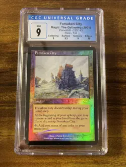 MTG✨FORSAKEN CITY FOIL✨Planeshift CGC Quad 9’s++ MINT RARE Land 2001 LOW POP ! - Image 5