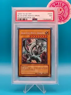 PSA 7 - 2003 Yu-Gi-Oh! Blue-Eyes White Dragon, Booster Pack Tin - Image 1