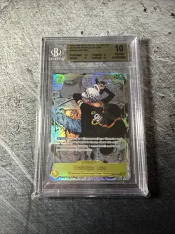 2025 ONE PIECE OP10 ROYAL BLOOD 119 MANGA ALT ART TRAFALGAR LAW BGS 10 Pristine - Image 1