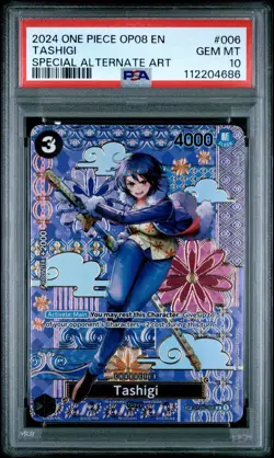 PSA 10 One Piece Tashigi OP08 #006 Special Alternate Art English - Image 1
