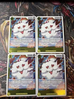 4x One Piece CCG Zeus OP11-106 R Foil A Fist of Divine Speed English PlaySet - Image 1