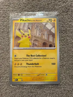 Pokemon TCG Promo Oversized Card - Pikachu at the Museum (Sealed) - UK - Image 1