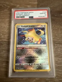 Pokemon TCG Radiant Jirachi Card 120/195 PSA 10 Gem Mint Silver Tempest 2022 - Image 1