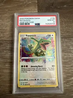 Rayquaza Holo PSA 10 Gem Mint Vivid Voltage Rare Holo Card 138/185 Swsh04 - Image 1