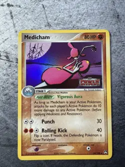 Medicham Power Keepers Reverse Holo Uncommon Stamped Pokemon Card 34/108 EX - Image 1