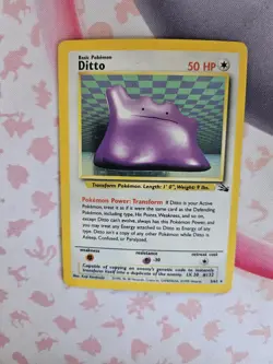 Pokemon TCG Ditto 3/62 Fossil Holo Rare Unlimited Trading Card - Image 5