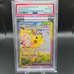 Pikachu EX 238/191 Pokemon Card - Sv08: Surging Sparks Holo - PSA 10 - Image 1