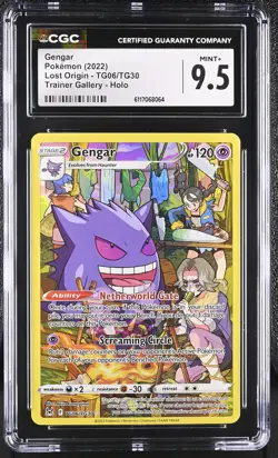 Gengar TG06/TG30 Trainer Gallery Holo Lost Origin Pokemon CGC 9.5 Mint+ *064 - Image 1