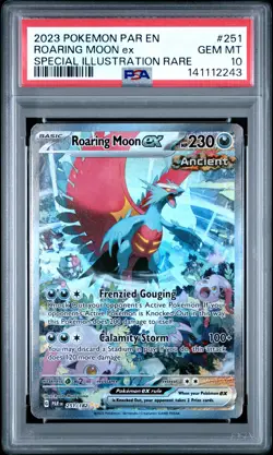 Roaring Moon EX 251/182 Special Illustration Rare Pokemon PSA 10 *243 - Image 1