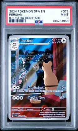 Persian 078/64 Illustration Rare Sfa En-shrouded Fable Pokemon PSA 9 *956 - Image 1