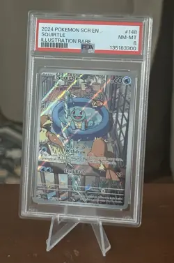 2024 Pokemon SCR EN STELLAR CROWN Illustration RARE Squirtle PSA 8 🔥🔥🔥 - Image 3