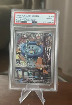 2024 Pokemon SCR EN STELLAR CROWN Illustration RARE Squirtle PSA 8 🔥🔥🔥 - Image 4
