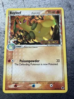 2006 Pokemon Bayleef Delta Species EX Dragon Frontiers 26/101 Stamped Reverse NM - Image 1