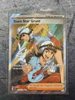 Pokemon Scarlet & Violet Team Star Grunt 242/198 Full Art Trainer Secret Rare NM - Image 1