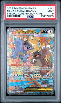 2025 POKEMON MEG EN-MEGA EVOLUTION #182 MEGA KANGASKHAN EX PSA 9 - Image 1