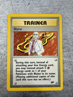 Pokemon TCG Blaine Trainer Gym Challenge Holo DMG #17/132 WOTC 2000 English - Image 1