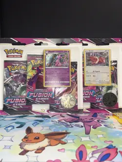 Pokemon Fusion Strike 3 Pack Blister Booster Eevee & Espeon Promo Set of 2 - Image 1