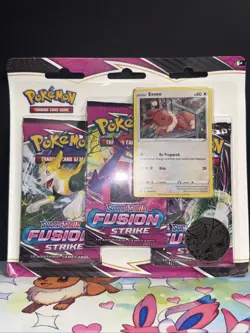 Pokemon Fusion Strike 3 Pack Blister Booster Eevee & Espeon Promo Set of 2 - Image 2