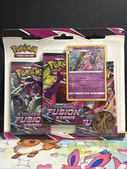 Pokemon Fusion Strike 3 Pack Blister Booster Eevee & Espeon Promo Set of 2 - Image 3