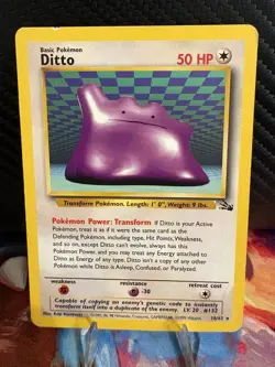 Pokemon Base Set Ditto 18/62 WOTC 1999 Rare Non Holo Played Vintage - Image 1