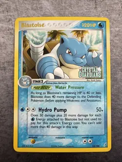 Blastoise - 14/100 Crystal Guardians Reverse Holo Rare Pokemon - NM/LP - Image 1