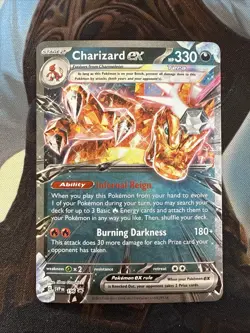 Pokemon TCG Charizard ex 196, Scarlet & Violet Promo Near Mint NM - Image 1