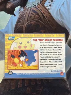 1999 TOPPS POKEMON THE “TAIL” END OF THE RACE CHARIZARD #50 MOVIE EDITION - FOIL - Image 2