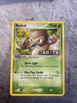 Pokemon Nuzleaf 43/107 Uncommon Reverse Holo Stamped EX Deoxys - Image 1
