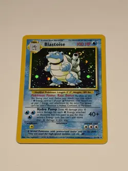 Pokemon Card TCG Blastoise Holo Unlimited Rare Card 2/130 Base Set 2 WOTC SWIRL - Image 1