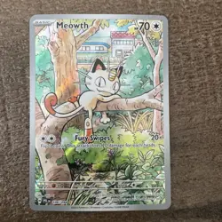 Meowth 106/094 Full Art NM Phantasmal Flames Pokemon Card Free Shipping - Image 1