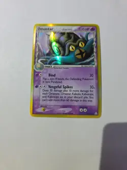Pokemon TCG Omastar EX Holon Phantoms Holo Rare Card 13/110 - Image 1
