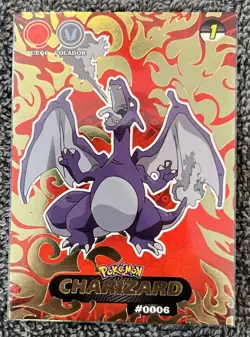 Pokemon Crystal Card Collection Set #0006 Dark Shadow Charizard Gold Fan Art - Image 1
