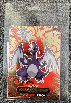 Pokemon Crystal Card Collection Set #0006 Dark Shadow Charizard Gold Fan Art - Image 3