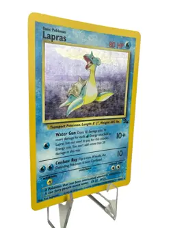 Vintage Pokemon Card Lapras 10/62 Fossil Holo Rare 1999 WOTC MP With Top loader - Image 3