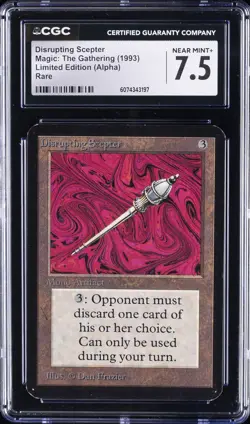 1993 MAGIC: THE GATHERING LTD ED (ALPHA) RARE DISRUPTING SCEPTER CGC 7.5 - Image 1