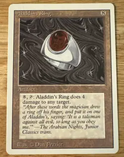 MTG - 3rd Edition - Revised - Aladdin's Ring - Rare - NM - Image 1